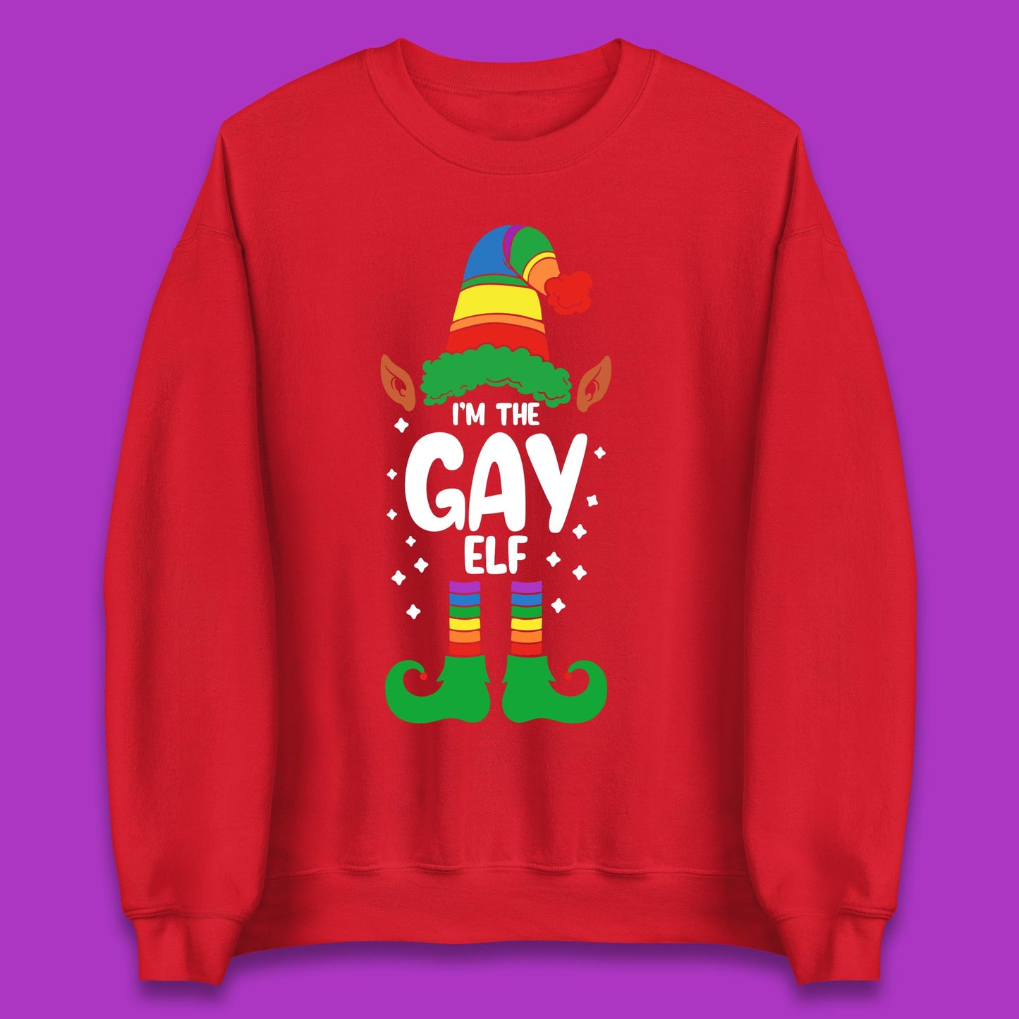 gay elf christmas sweatshirt