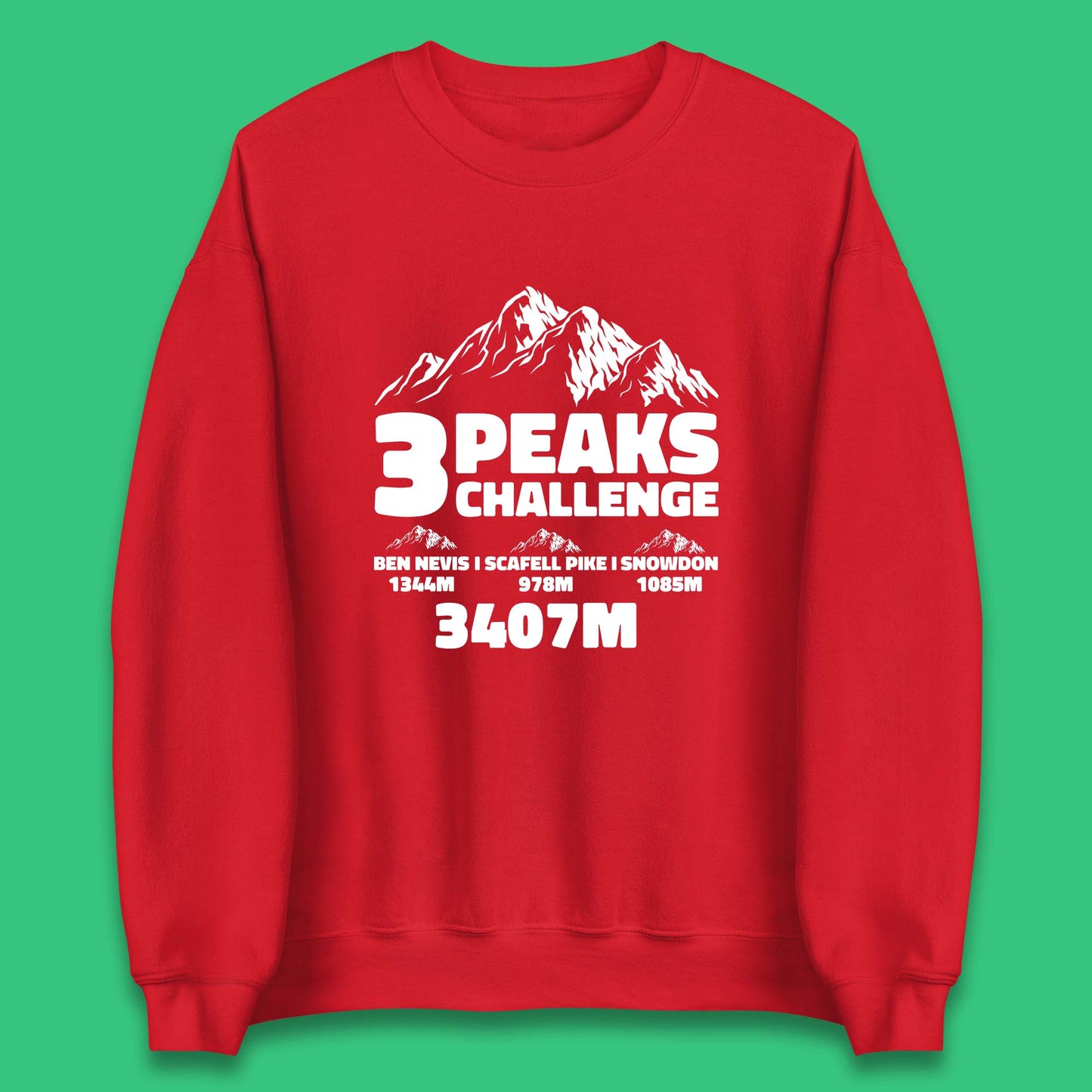 3 Peaks Challenge Hiking Unisex Sweatshirt