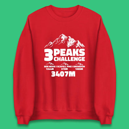 3 Peaks Challenge Hiking Unisex Sweatshirt