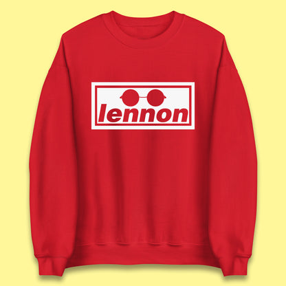 Lennon British Beatles Band John Lennon Singer Songwriter Musician Lennon Glasses Unisex Sweatshirt