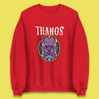 Thanos Avengers Infinity Stones Thanos Comic Book Supervillain Fictional Characters Infinity Gauntlet Marvel Villian Unisex Sweatshirt