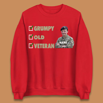 Personalised Grumpy Old Veteran Unisex Sweatshirt