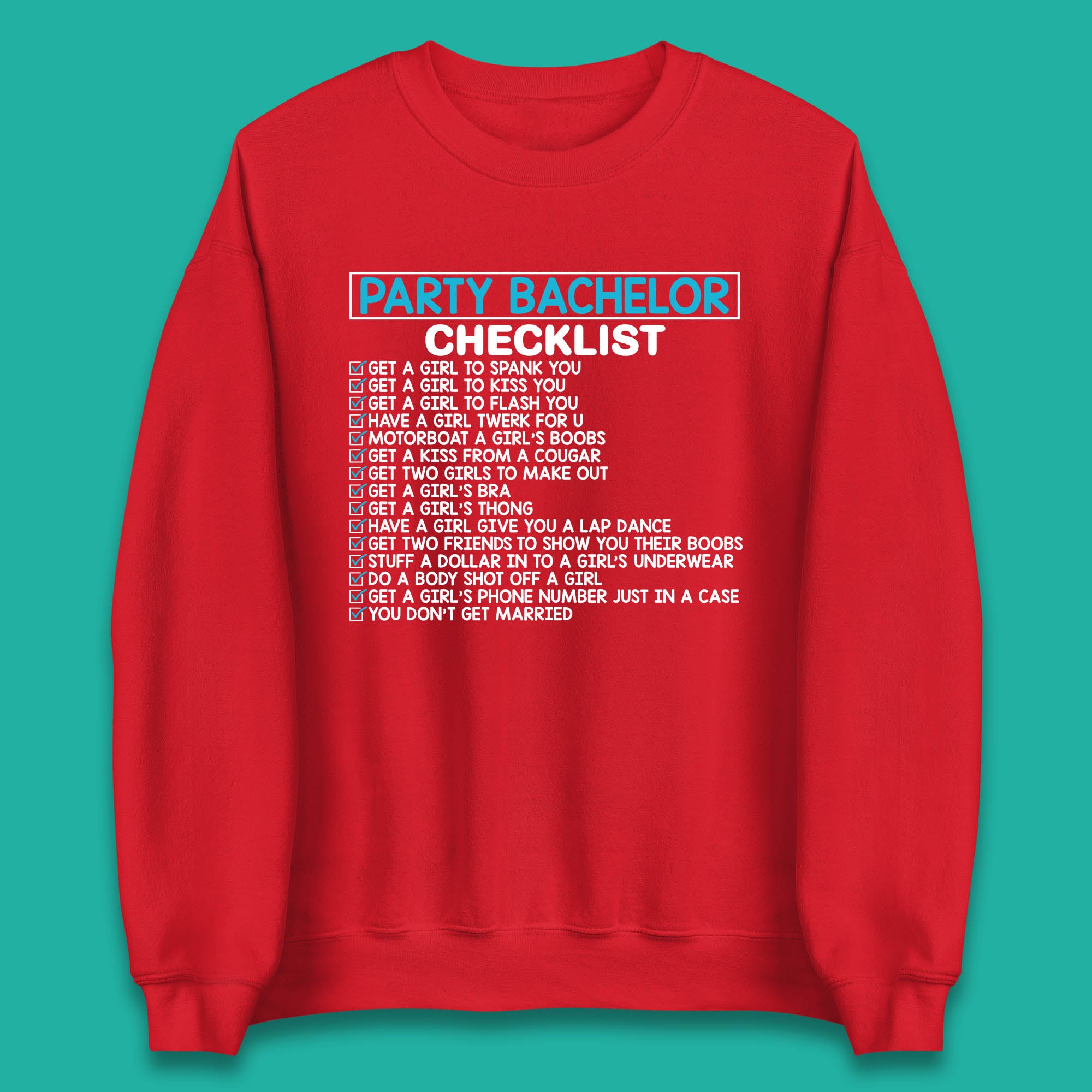 bachelor party checklist shirt