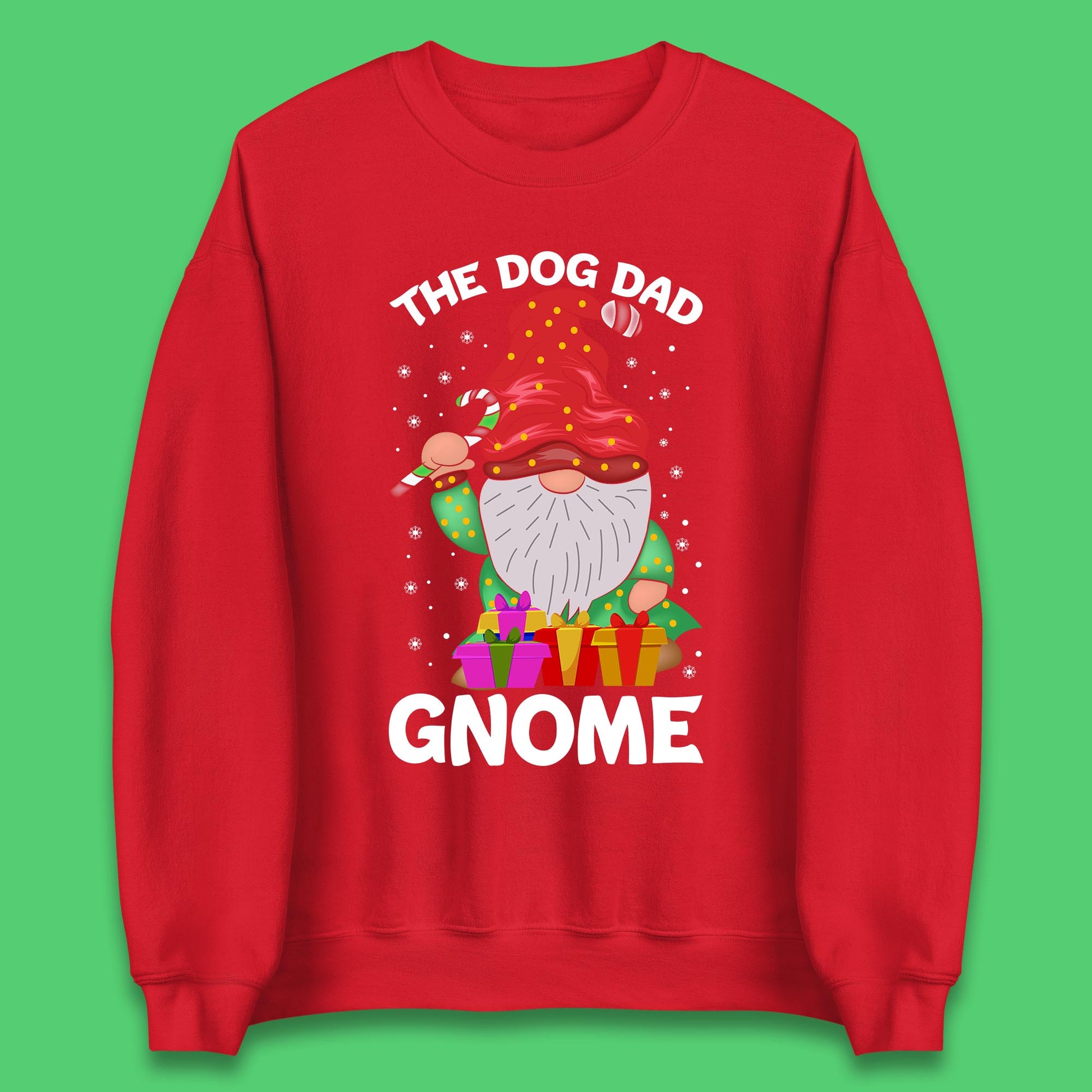 the dog dad gnome christmas sweatshirt