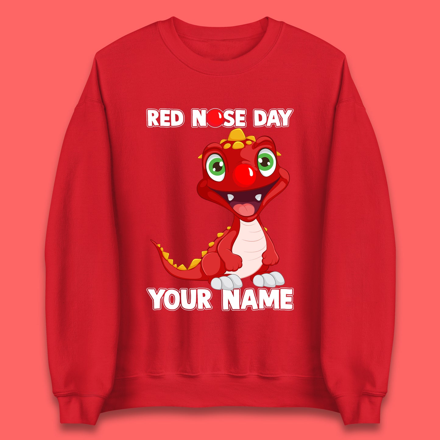 Personalised Red Nose Day Dragon Unisex Sweatshirt