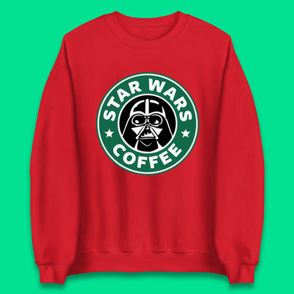 Sci-fi Action Adventure Movie Character Darth Vader Star Wars Coffee Starbucks Coffee Spoof Star Wars 46th Anniversary Unisex Sweatshirt