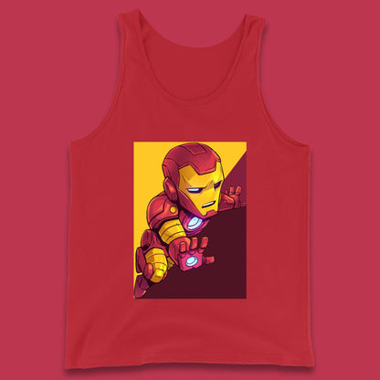 Flying Chibi Iron Man Superhero Marvel Avengers Comic Book Character Iron-Man Marvel Comics Tank Top