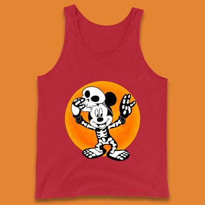 Disney Halloween Mickey Mouse Skelton Costume Disney World Horror Scary Disneyland Trip Tank Top