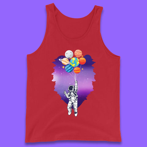 Astronaut Space Planets Balloons Tank Top