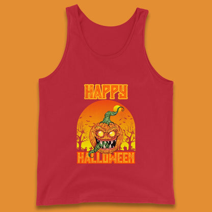 Happy Halloween Zombie Monster Pumpkin Jack-o-lantern Spooky Season Tank Top