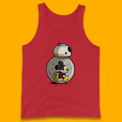 Disney Mickey Mouse BB-8 Funny Star Wars BB8 Running Mickey Disney Trip Star Wars 46th Anniversary Tank Top