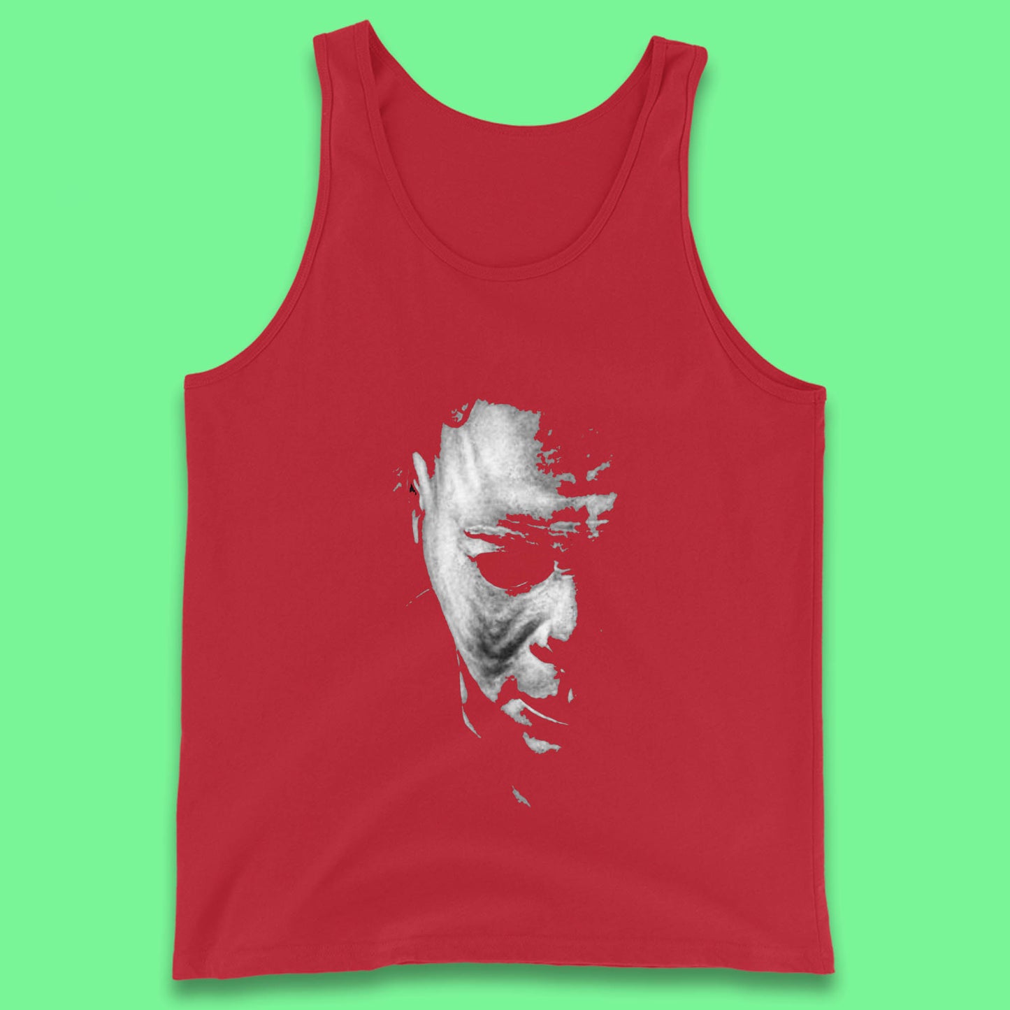 Michael Myers Face Halloween Horror Movie Character Tank Top