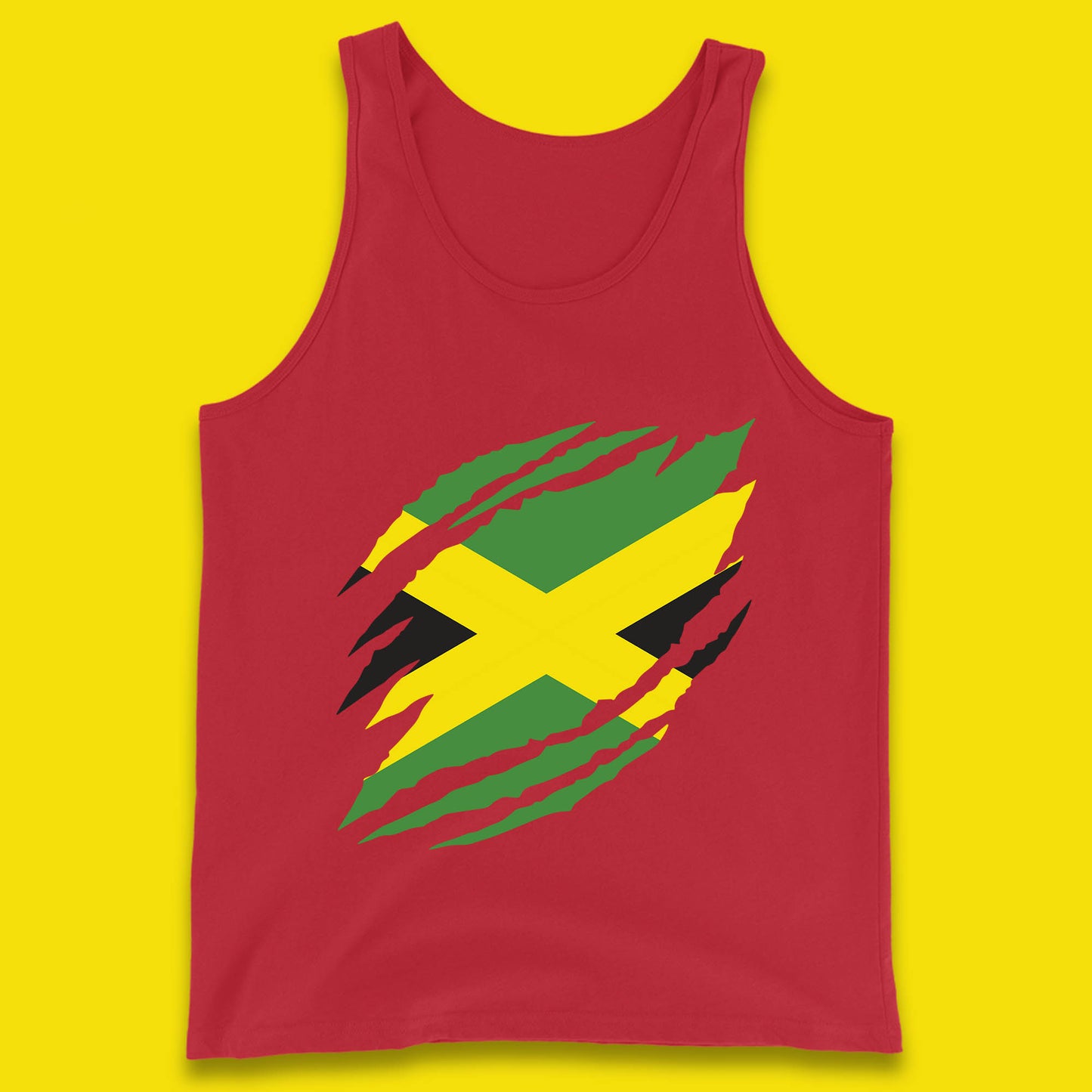 Distressed Jamaica Flag Jamaica Flag Caribbean Islander Sun Marley Kingston Jamaican Pride Patriotism Tank Top