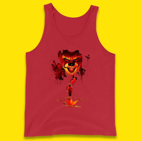 IT Clown Pennywise Halloween Horror Movie Character Serial Killer Clown Costume Tank Top