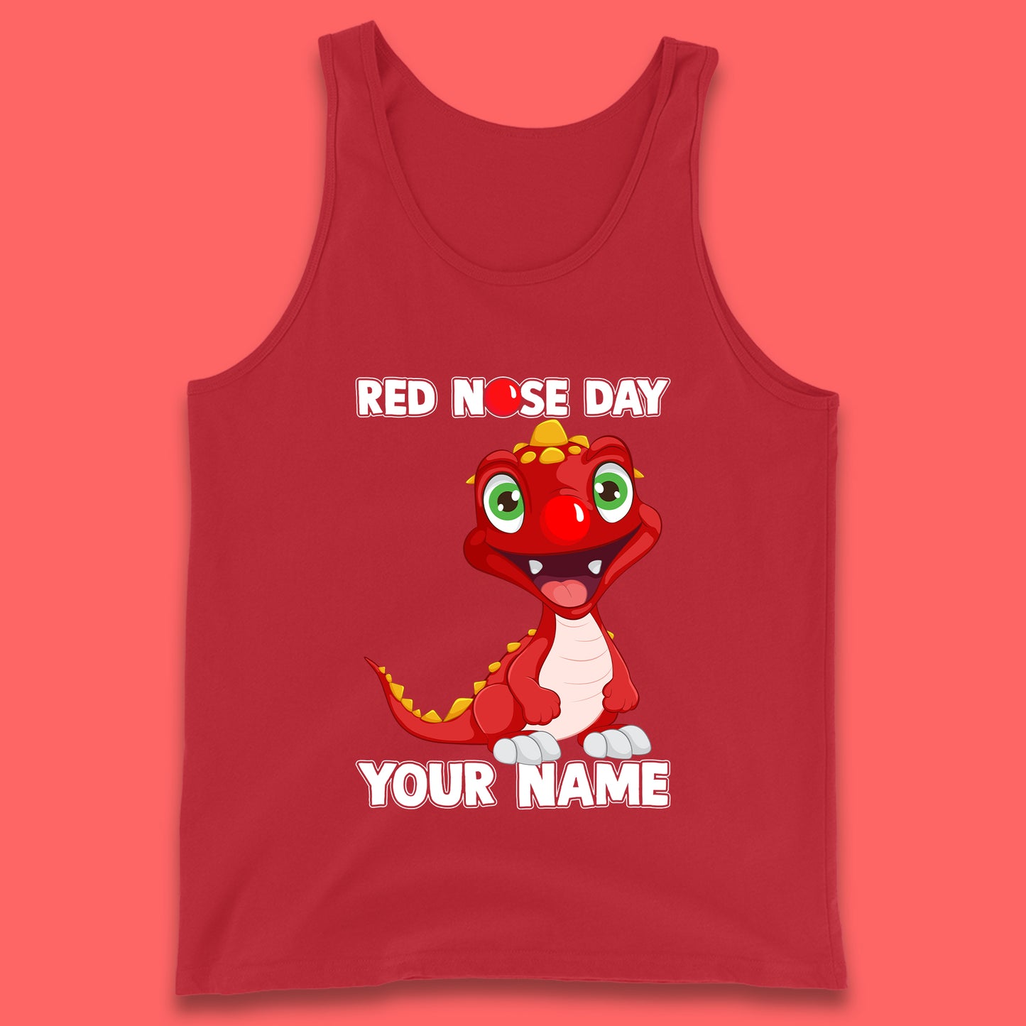 Personalised Red Nose Day Dragon Tank Top