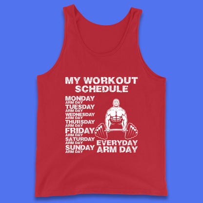 My Workout Schedule Everyday Arm Day Daily Routine  Arm Gym Workout Everyday Of Week Arm Day Fitness Tank Top