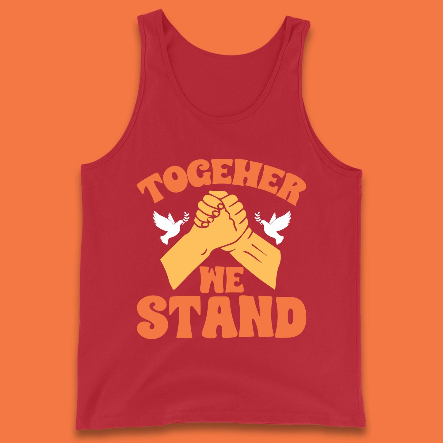 Together We Stand Handshake All Lives Matter Equality Social Justice Tank Top