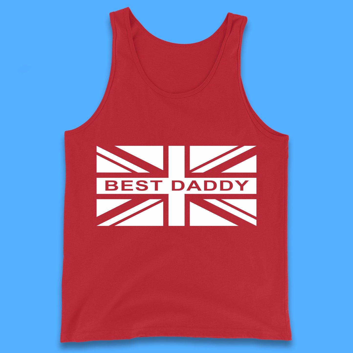 Best Daddy Vintage Union Jack Great Britain United Kingdom England Flag Patriotic Dad Father's Day Tank Top