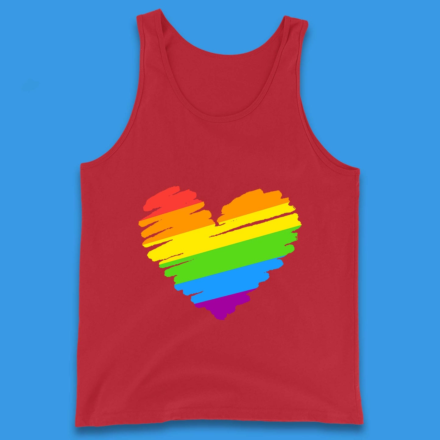 Rainbow Colour Heart Pride LGBTQ Rainbow Pride LGBT Gay Pride Month Tank Top