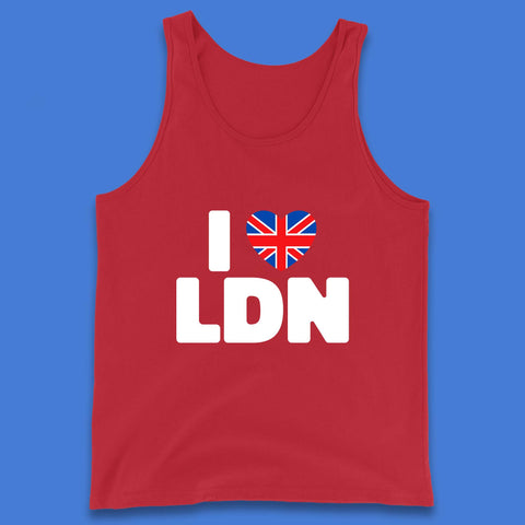 I Love LDN UK United Kingdom British England I Love London Tank Top