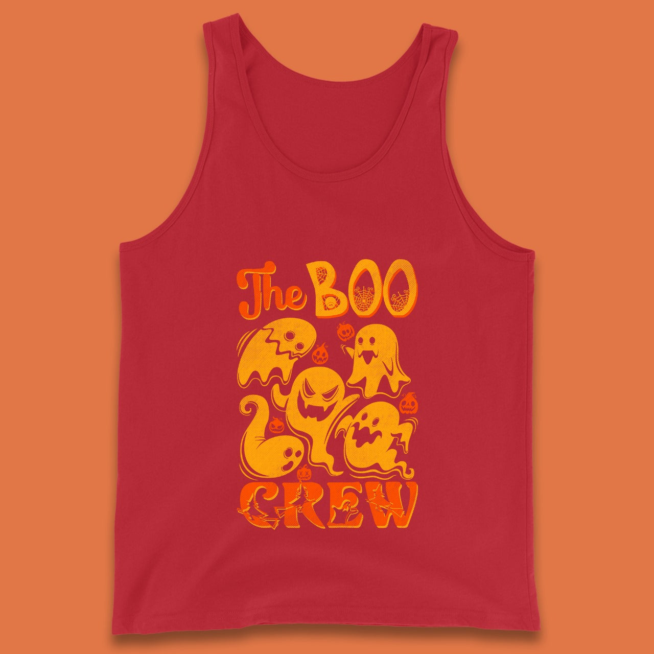 The Boo Crew Halloween Horror Scary Boo Ghost Squad Spooky Vibes Tank Top