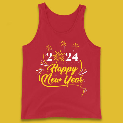 2024 Happy New Year Fireworks Tank Top