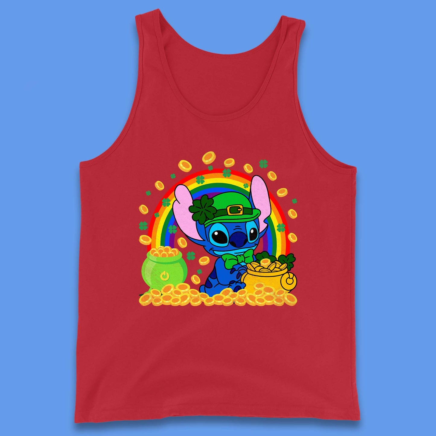 Disney Stitch St Patrick's Day Tank Top