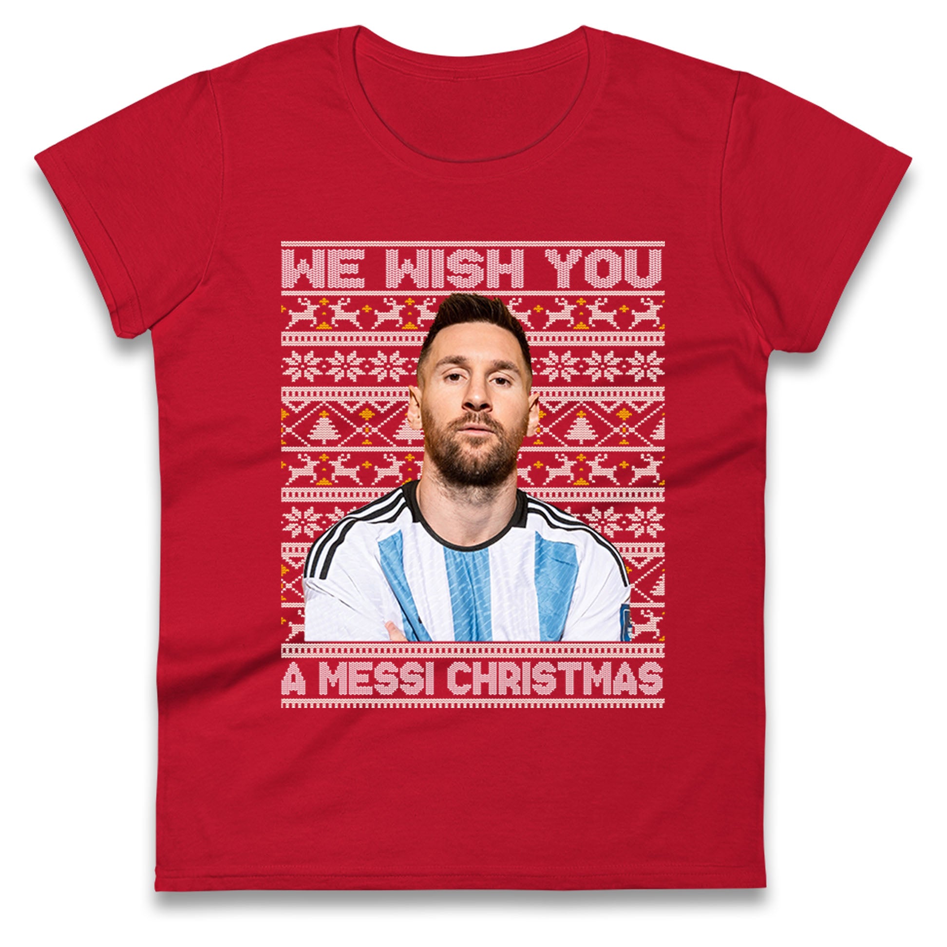 lionel messi christmas womens t shirt