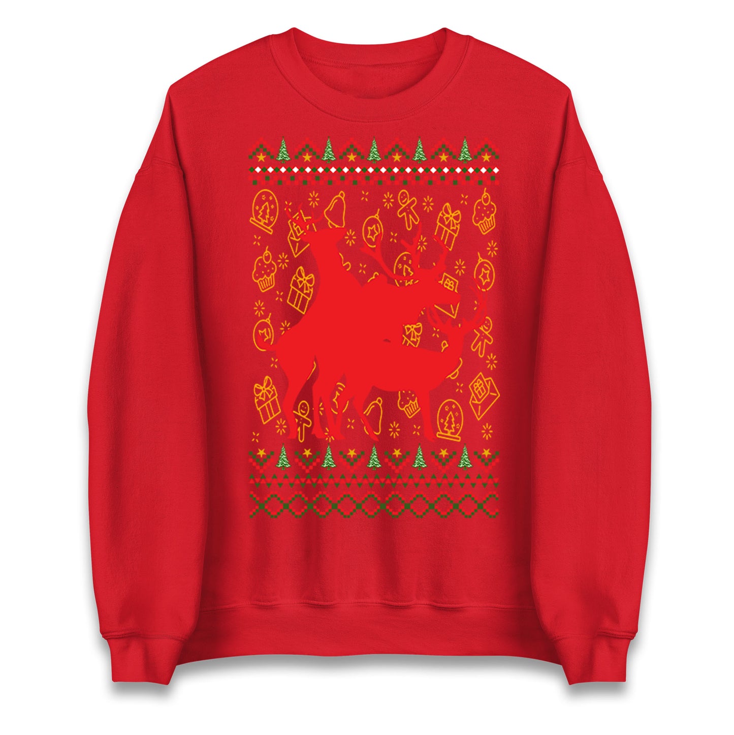 Reindeer Making Fun Christmas Sweatshirt