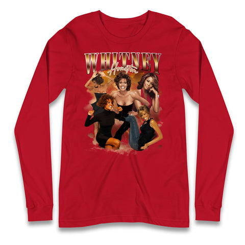 Whitney Houston Bootleg Long Sleeve T Shirt