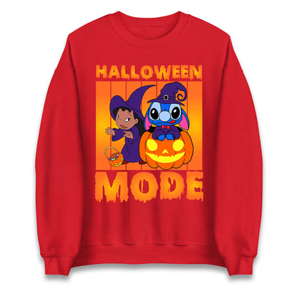 Lilo And Stitch Halloween Mode Unisex Sweatshirt