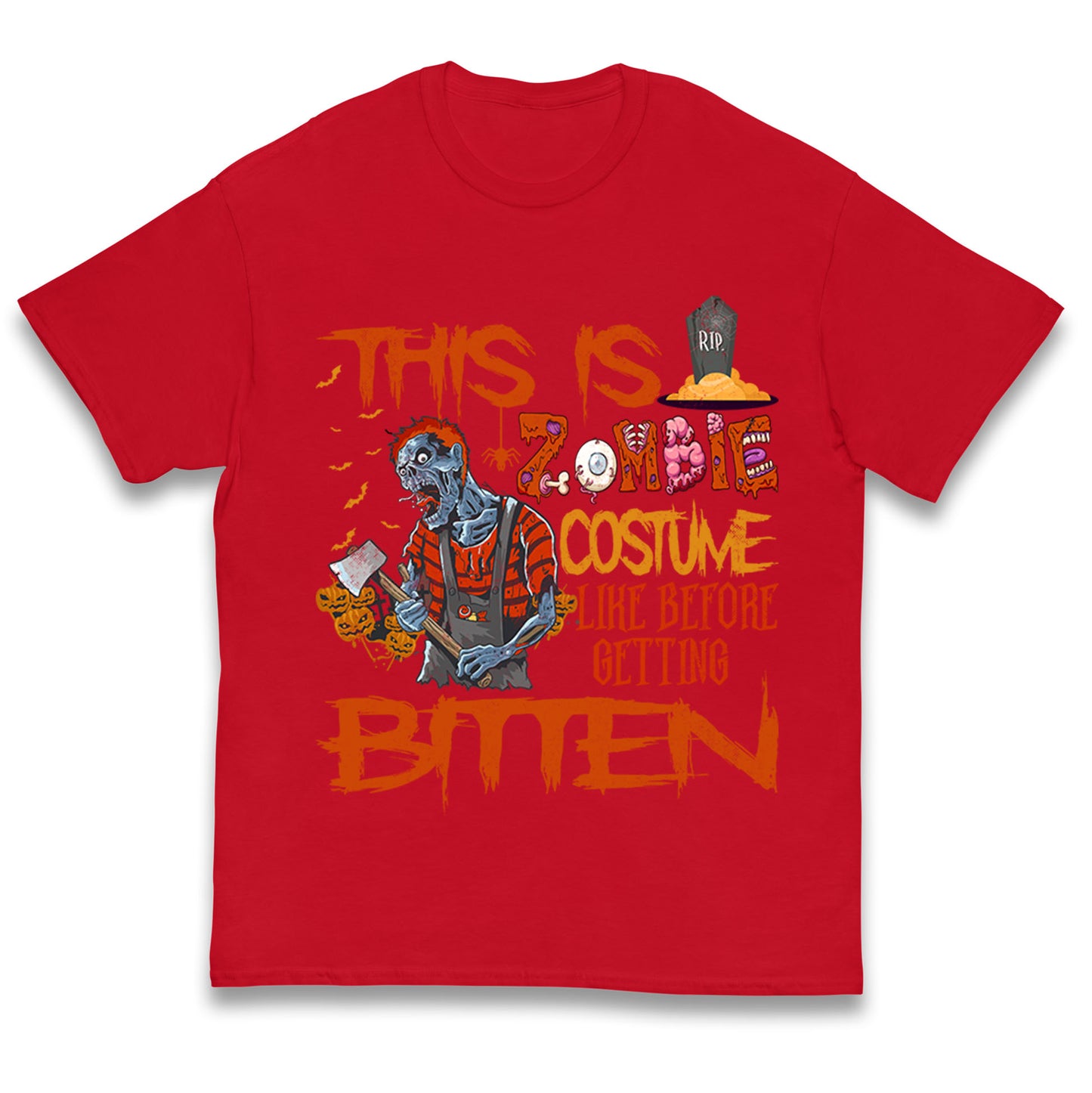 Zombie Costume Halloween T Shirt
