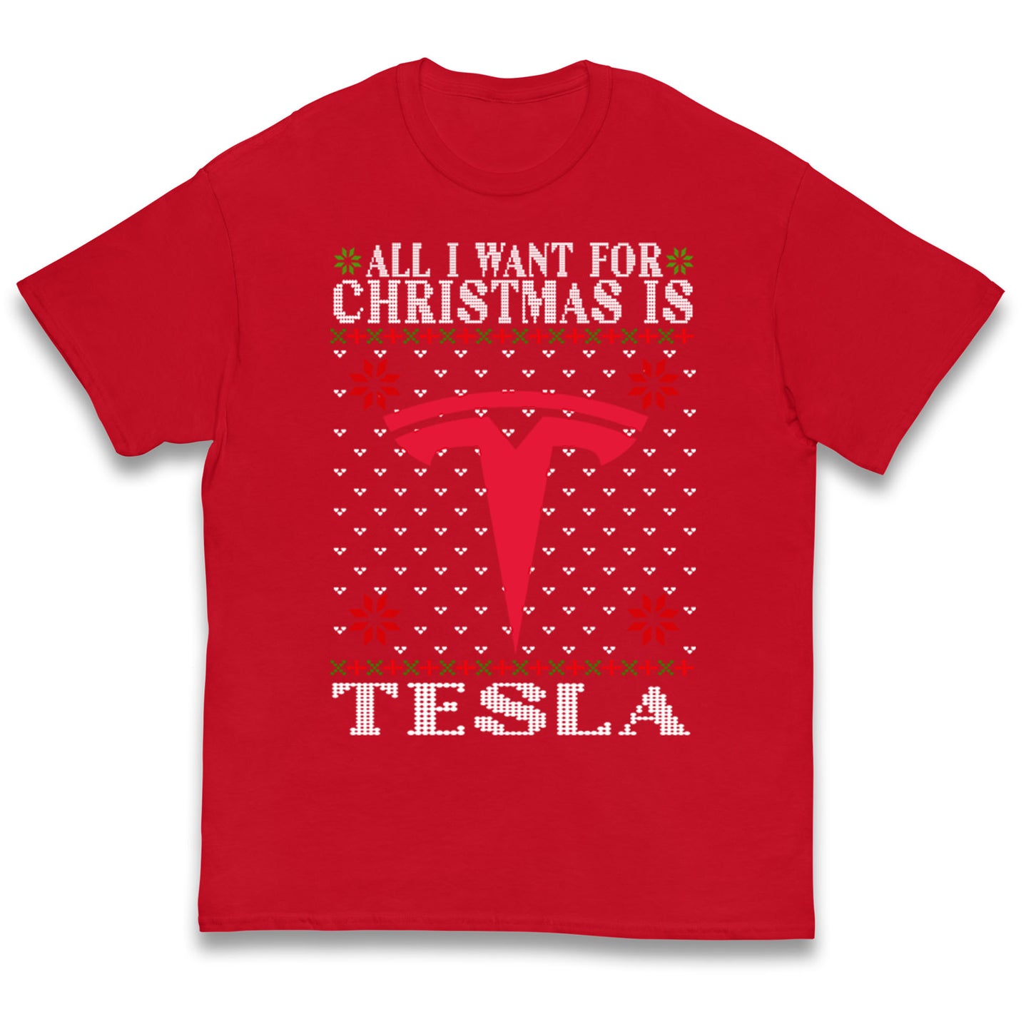 tesla christmas t shirt