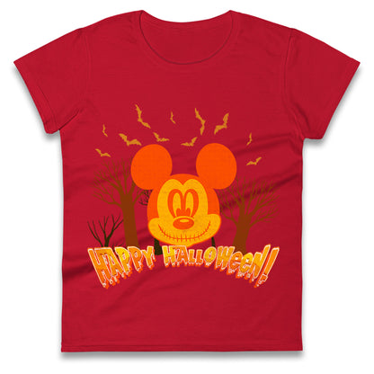 Mickey Mouse Happy Halloween Womens t shirts