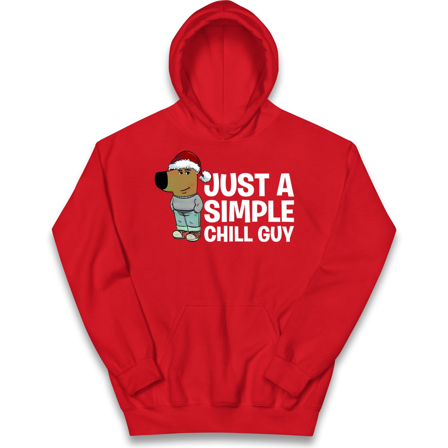 chill guy christmas hoodie