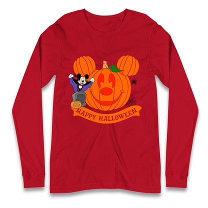 Mickey Mouse Horror Happy Halloween Long Sleeve T Shirt