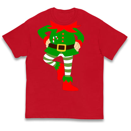 Personalise Christmas Party Wear Elf Kids T Shirt