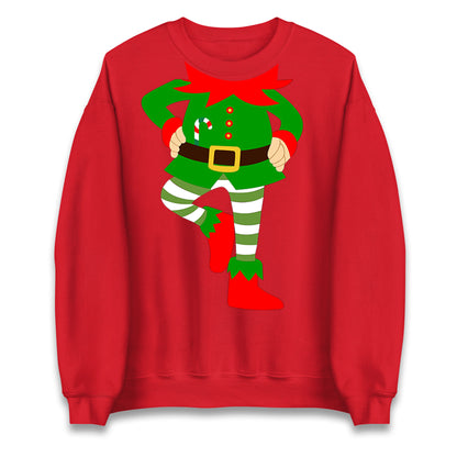 Personalise Christmas Party Wear Elf Unisex Sweatshirt