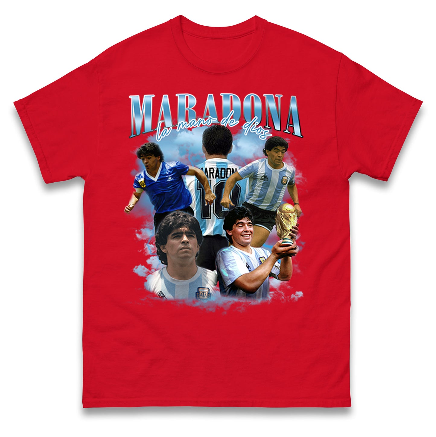 Retro Diego Maradona Bootleg Football T Shirt