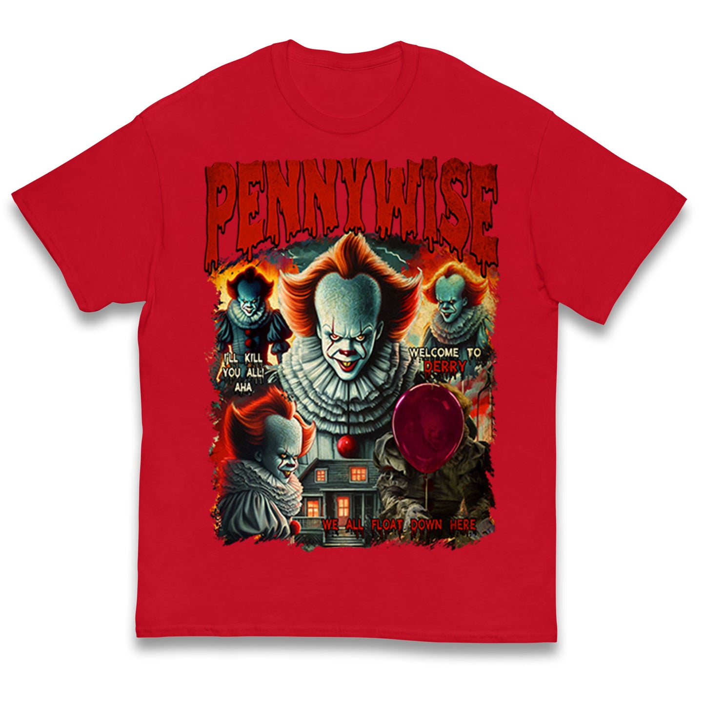 The Clown Pennywise Halloween Bootleg Kids T Shirt