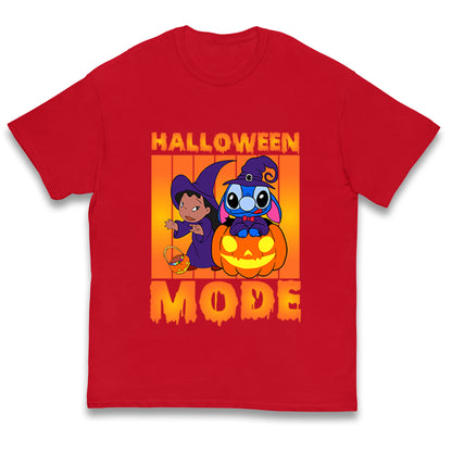 Lilo And Stitch Halloween Mode Kids T Shirt