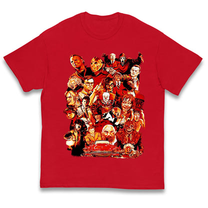 Horror Characters Halloween Kids T Shirt