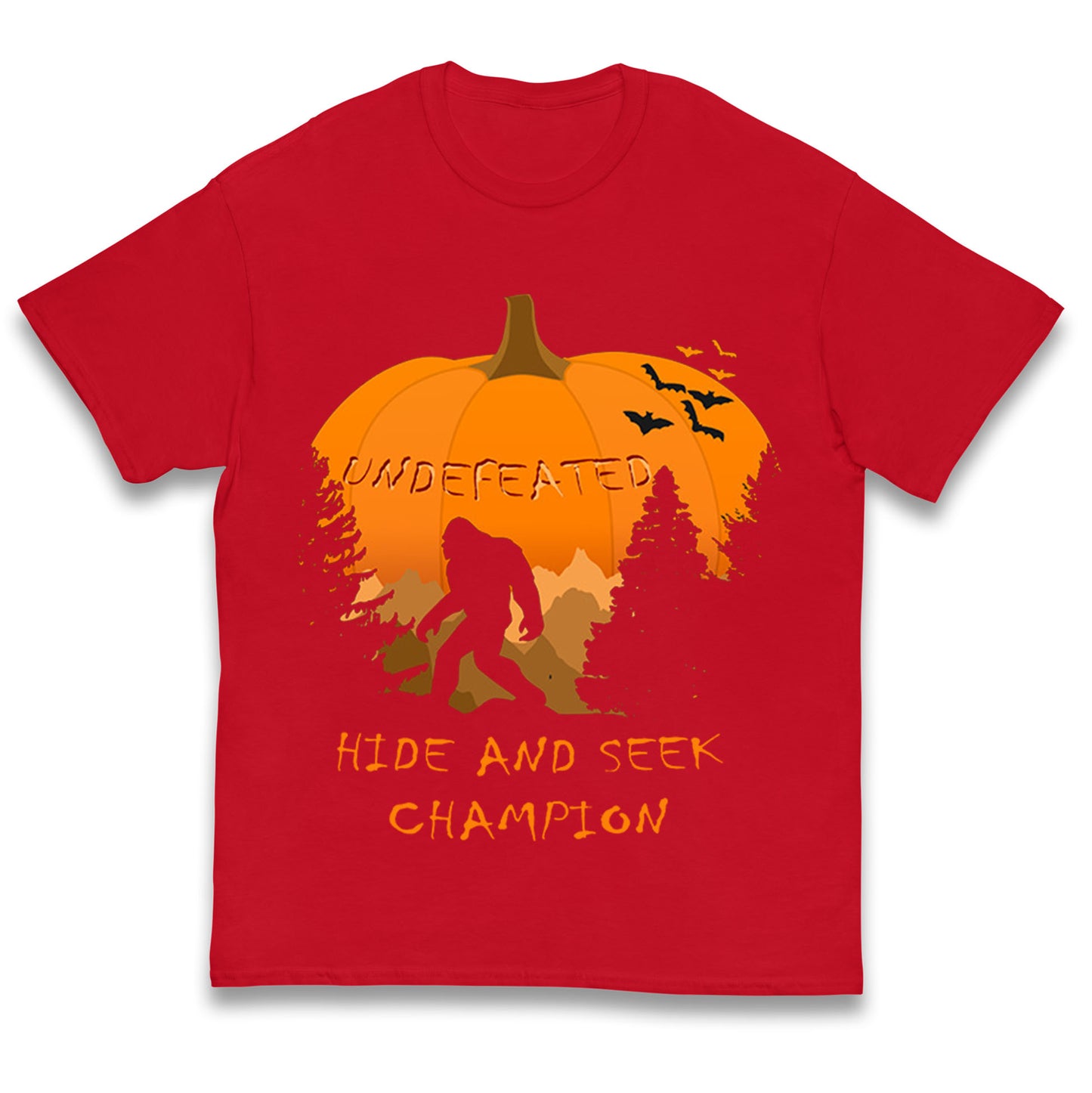 Big Foot Hide And Seek Halloween Kids T Shirt