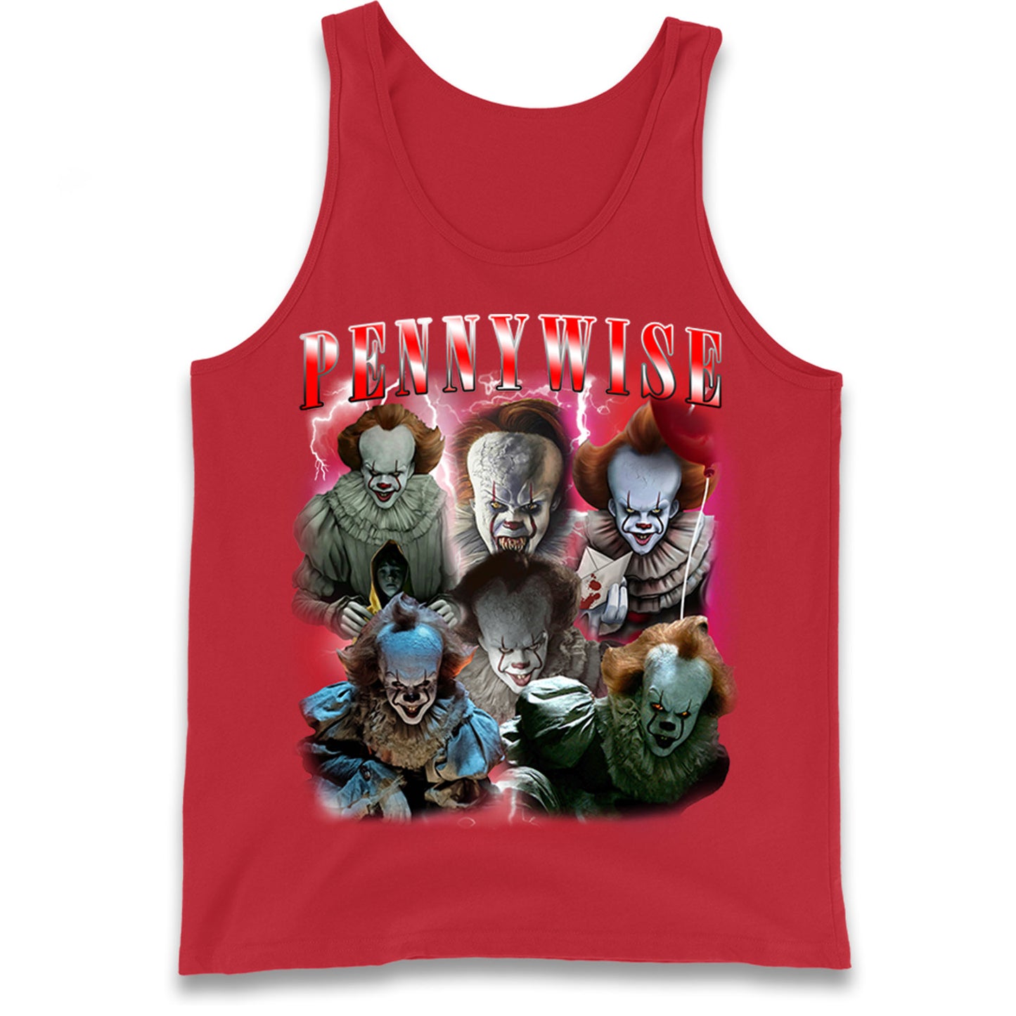 The Clown Pennywise Scary Halloween Bootleg Tank Top