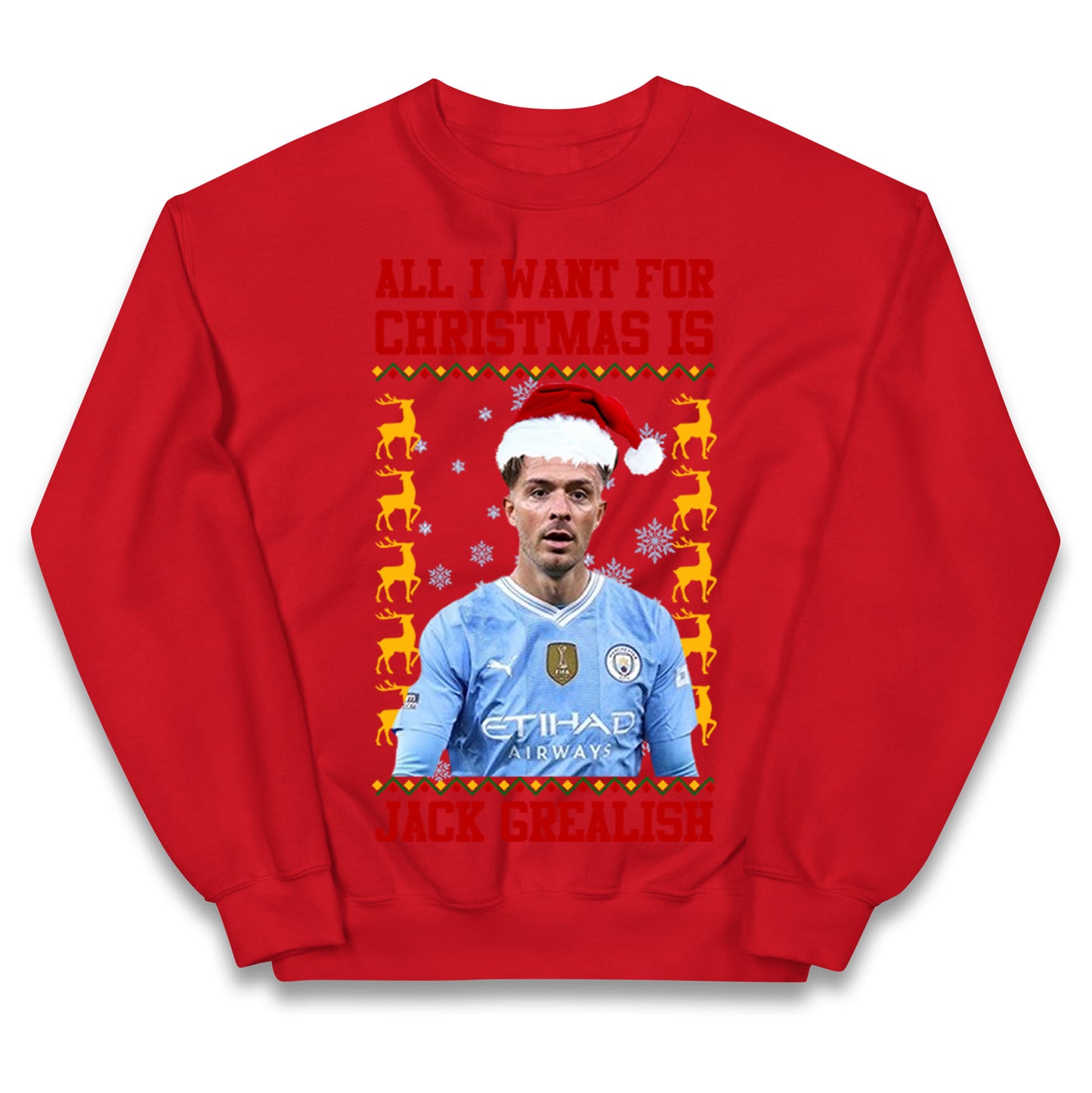 Jack Grealish Christmas Kids Jumper