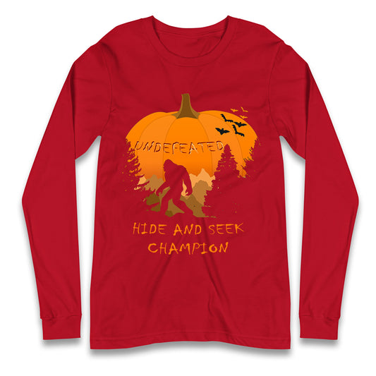 Big Foot Hide And Seek Halloween Long Sleeve T Shirt