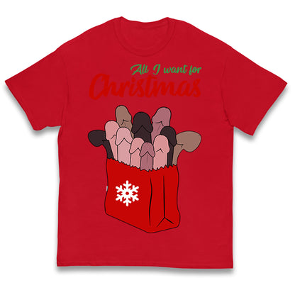 All I Want For Christmas Santa Bag Funny T Shirt