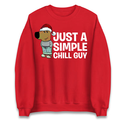 chill guy christmas sweatshirt