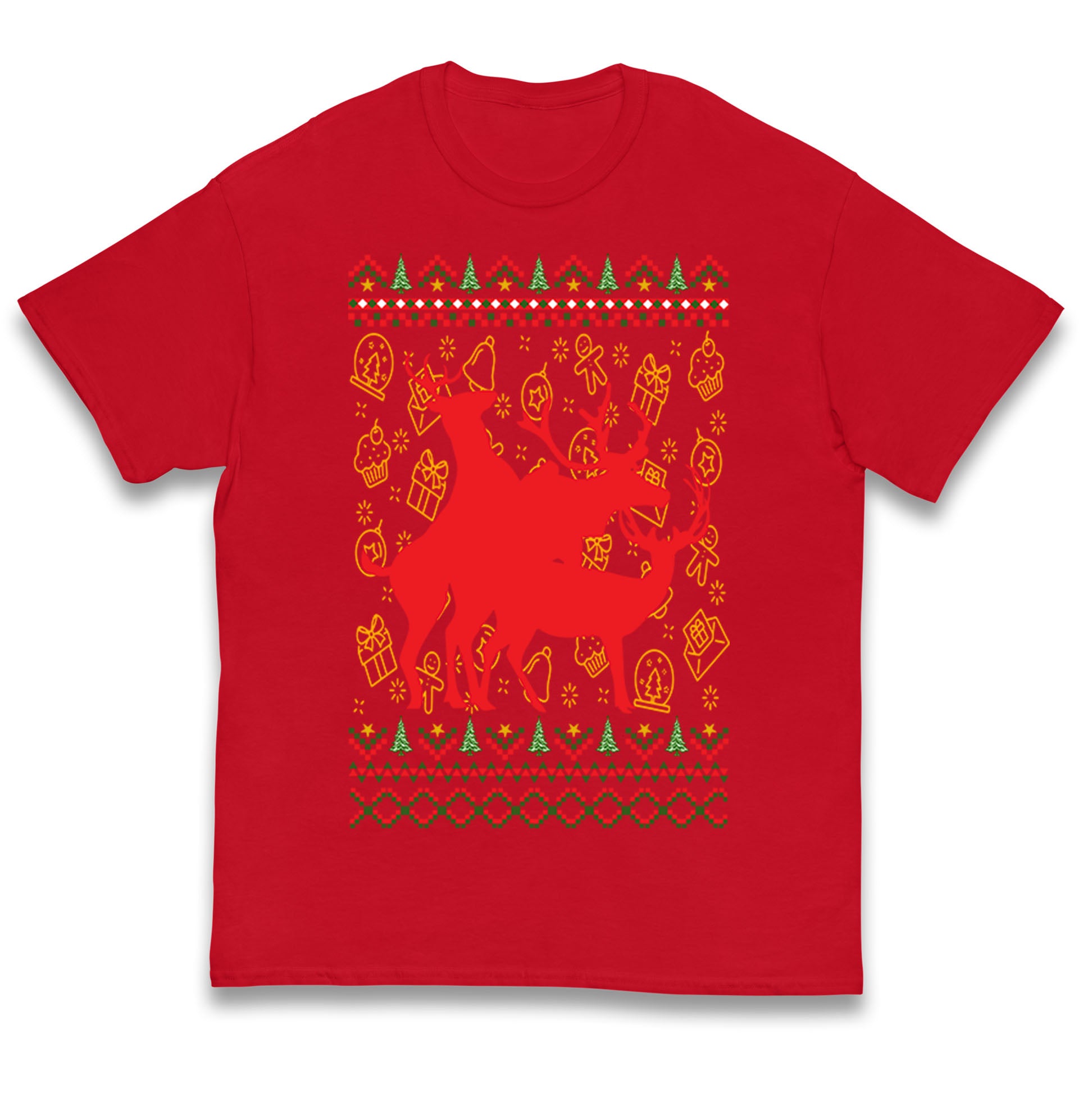 Reindeer Making Fun Christmas T Shirt