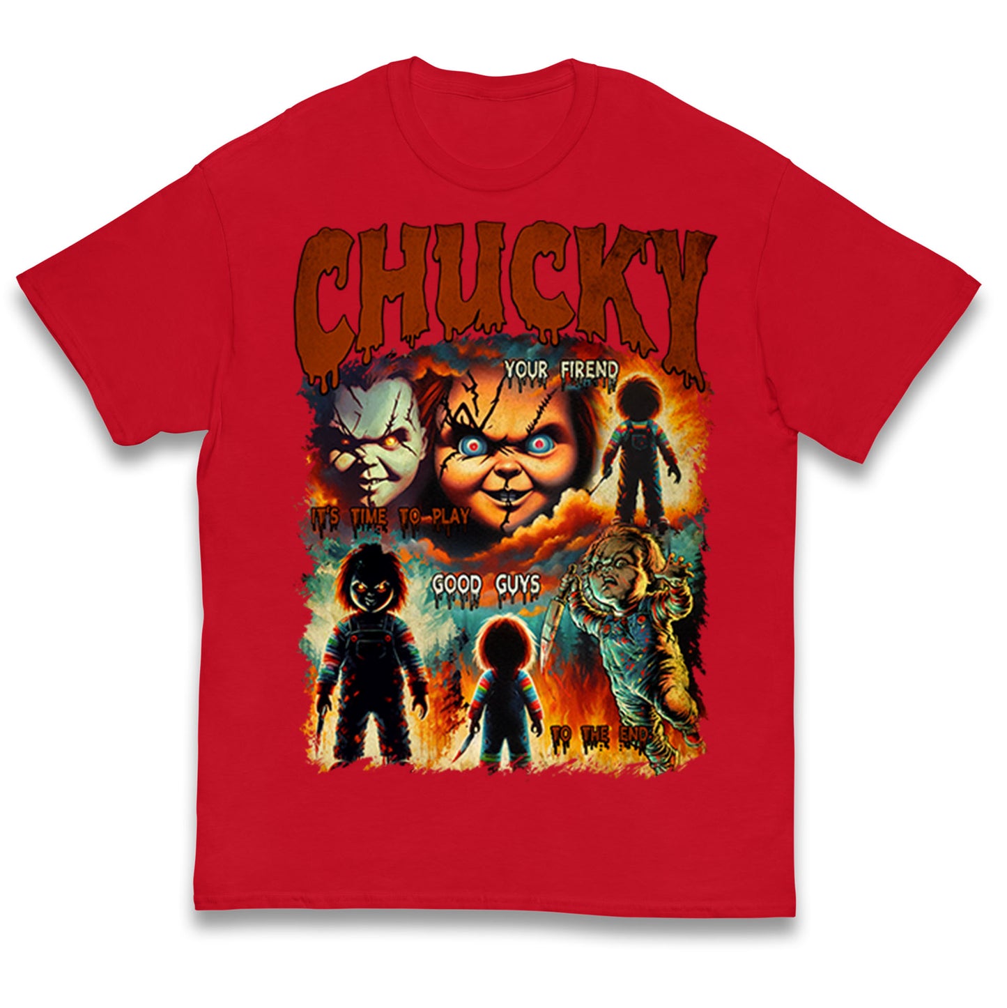 Chucky Doll Good Guys Halloween Bootleg Kids T Shirt